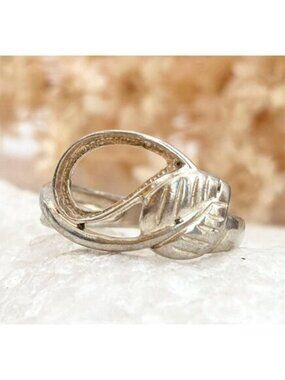 Foliage | Autumn Themed Swirly Ornate 925 Sterling Silver Vintage Ring - sz 7